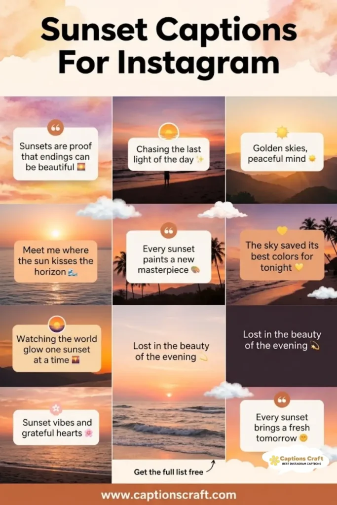 145+ Inspiring Sunset Captions For Instagram and Quotes to Brighten Your Feed
