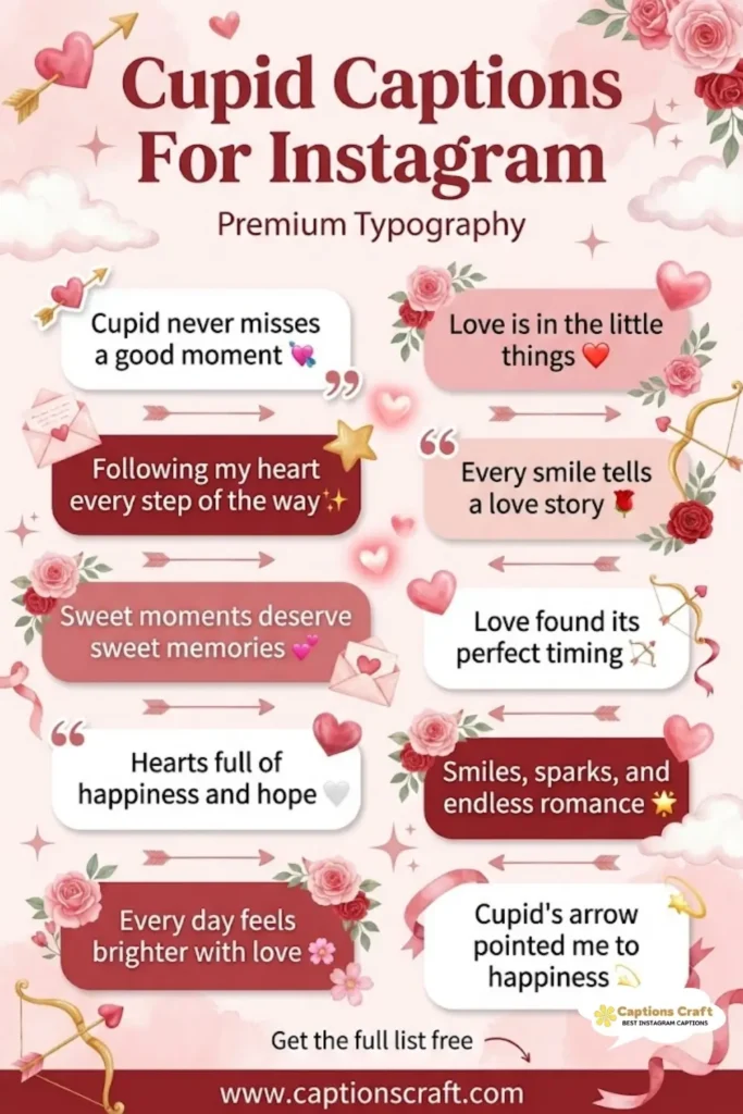 Love Struck with 125+ Cupid Captions For Instagram to Spark Romance