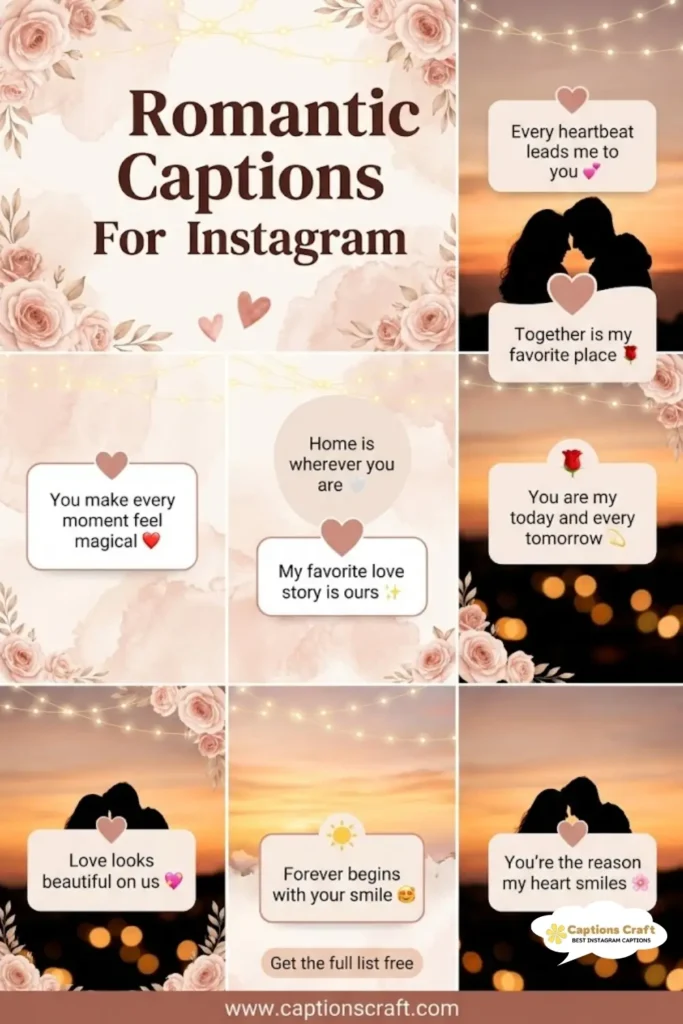 135+ Irresistible Romantic Captions For Instagram and Quotes That Ignite Love
