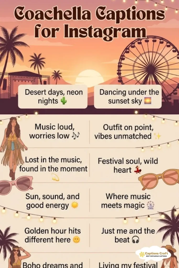 127+ Must-Have Coachella Captions For Instagram and Quotes That Ignite Excitement