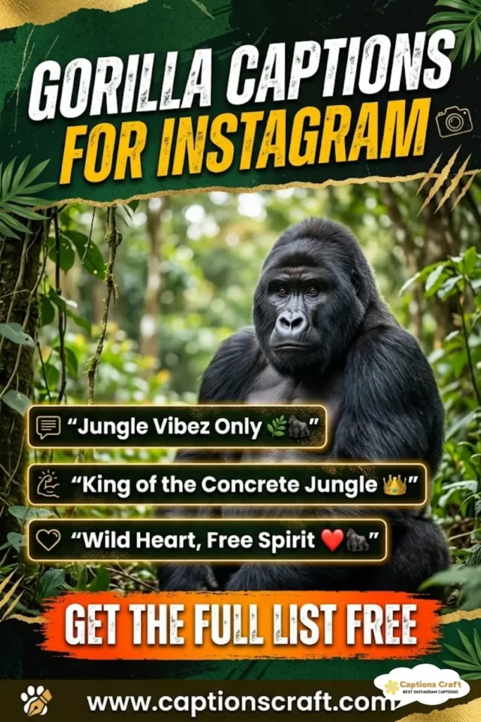 143+ Powerful Gorilla Captions For Instagram and Quotes to Inspire Your Feed