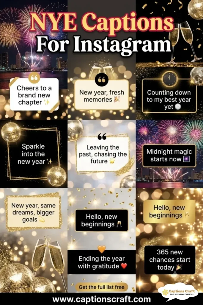 135+ Inspiring NYE Captions For Instagram and Quotes to Celebrate the New Year
