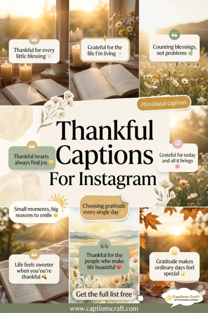 143+ Simple Thankful Captions For Instagram To Celebrate Life&rsquo;s Blessings