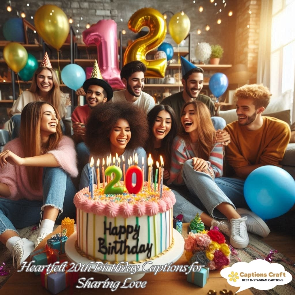 Heartfelt 20th Birthday Captions for Sharing Love