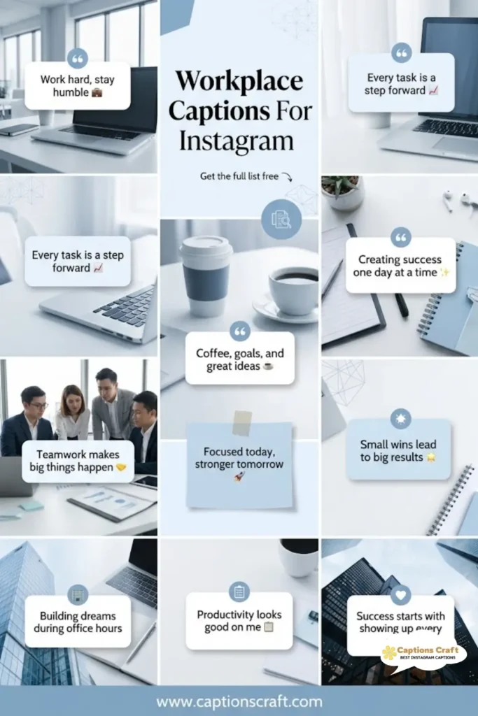 Boost Your Engagement with 139+ Inspiring Workplace Captions For Instagram And Quotes