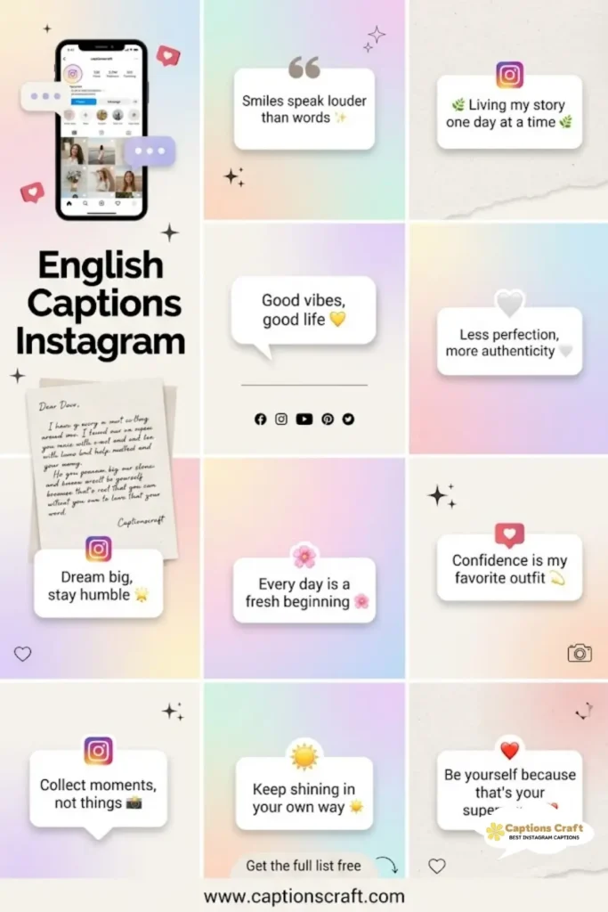 125+ Inspiring English Captions For Instagram and Quotes to Shine Bright