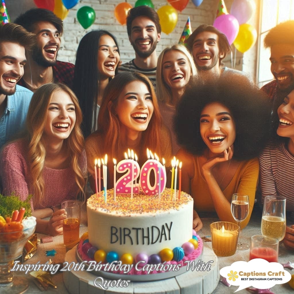 Inspiring 20th Birthday Captions With Quotes