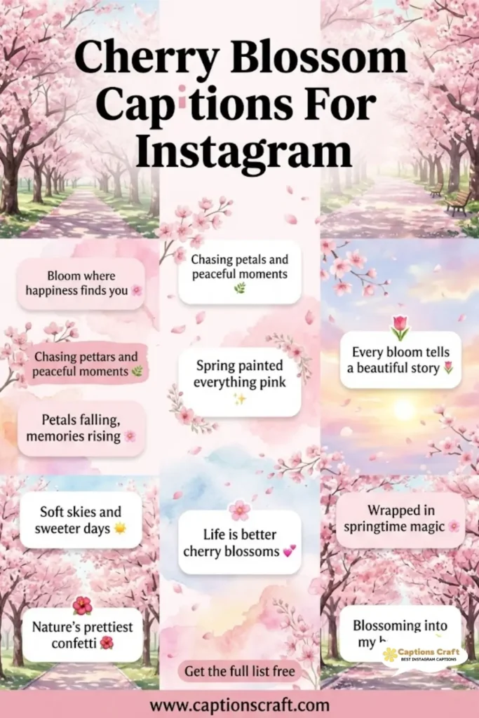 139+ Blissful Cherry Blossom Captions For Instagram and Quotes to Inspire You