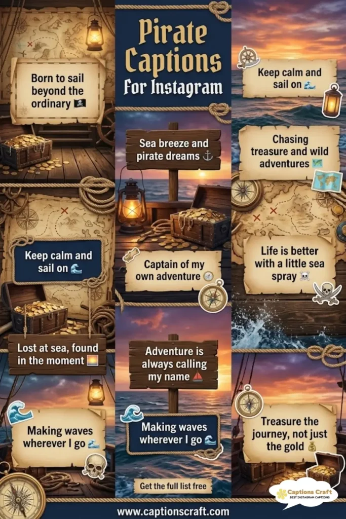 149+ Bold Pirate Captions For Instagram and Quotes to Set Sail on Adventure