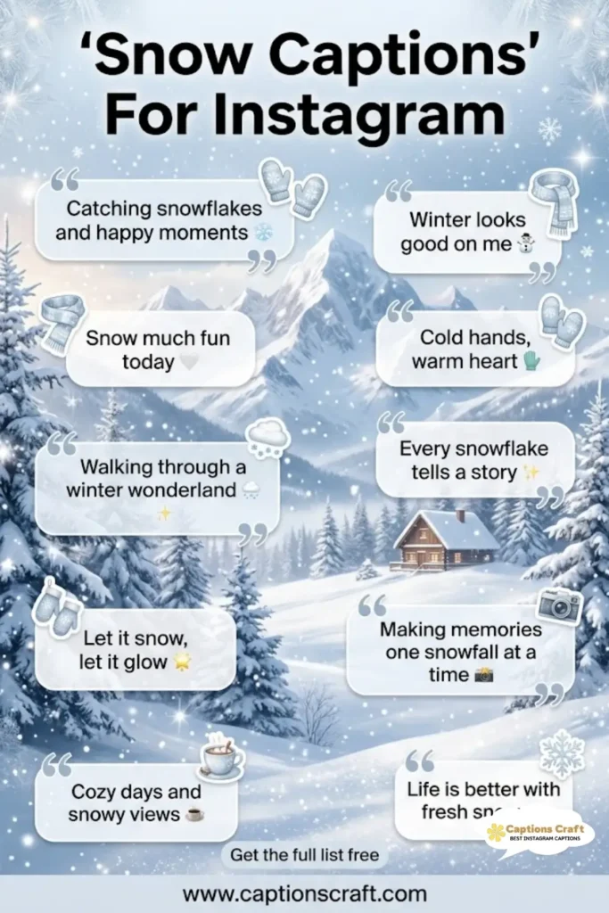 129+ Irresistible Snow Captions For Instagram and Quotes to Capture Winter Magic