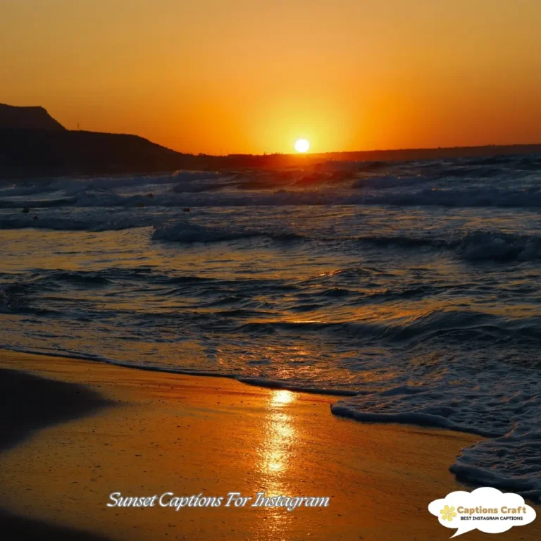 Sunset Captions For Instagram