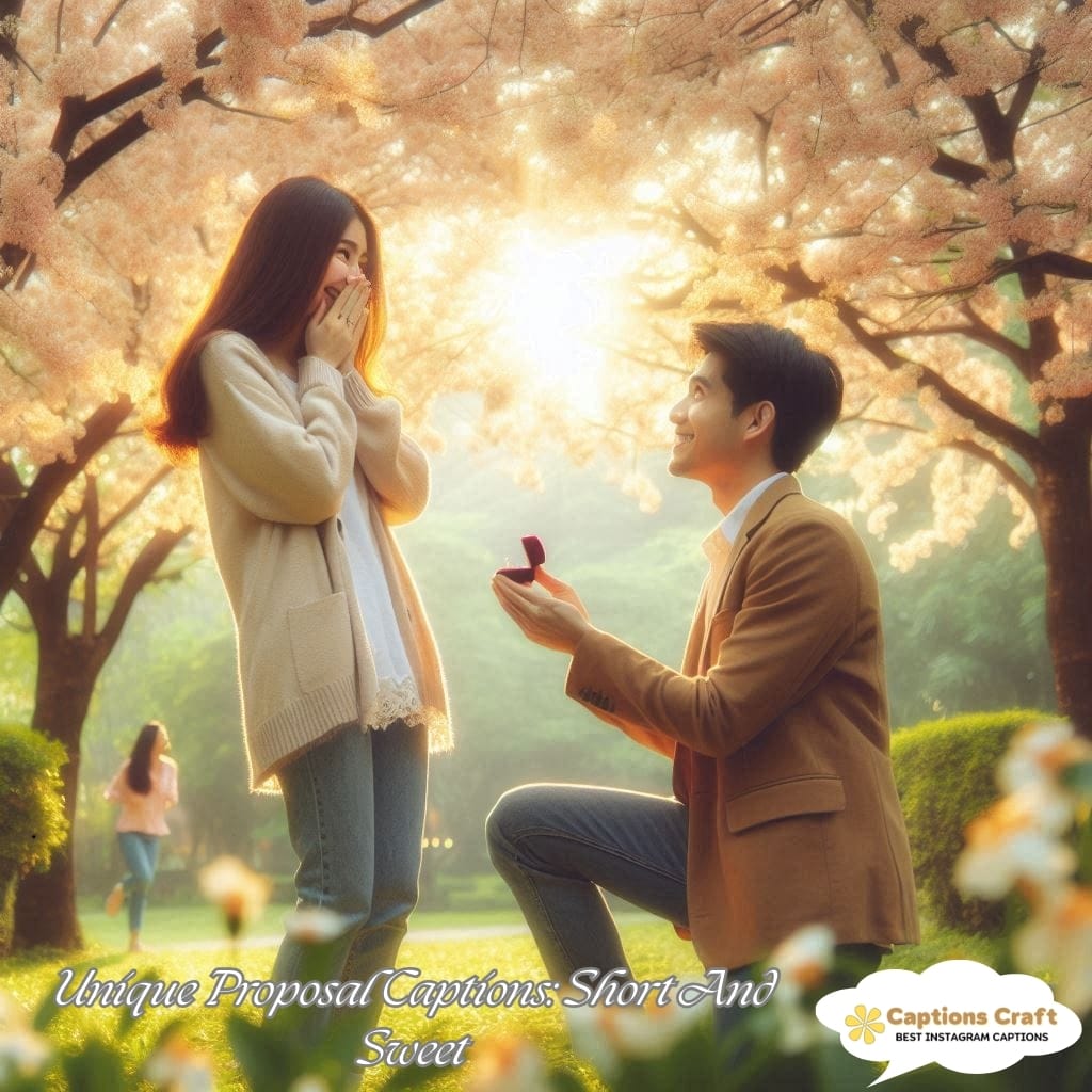 Unique Proposal Captions Short And Sweet
