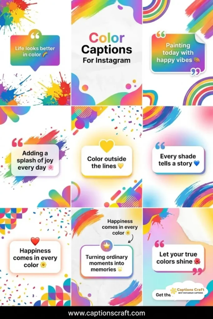 137+ Creative Color Captions For Instagram That Ignite Your Creativity and Quotes