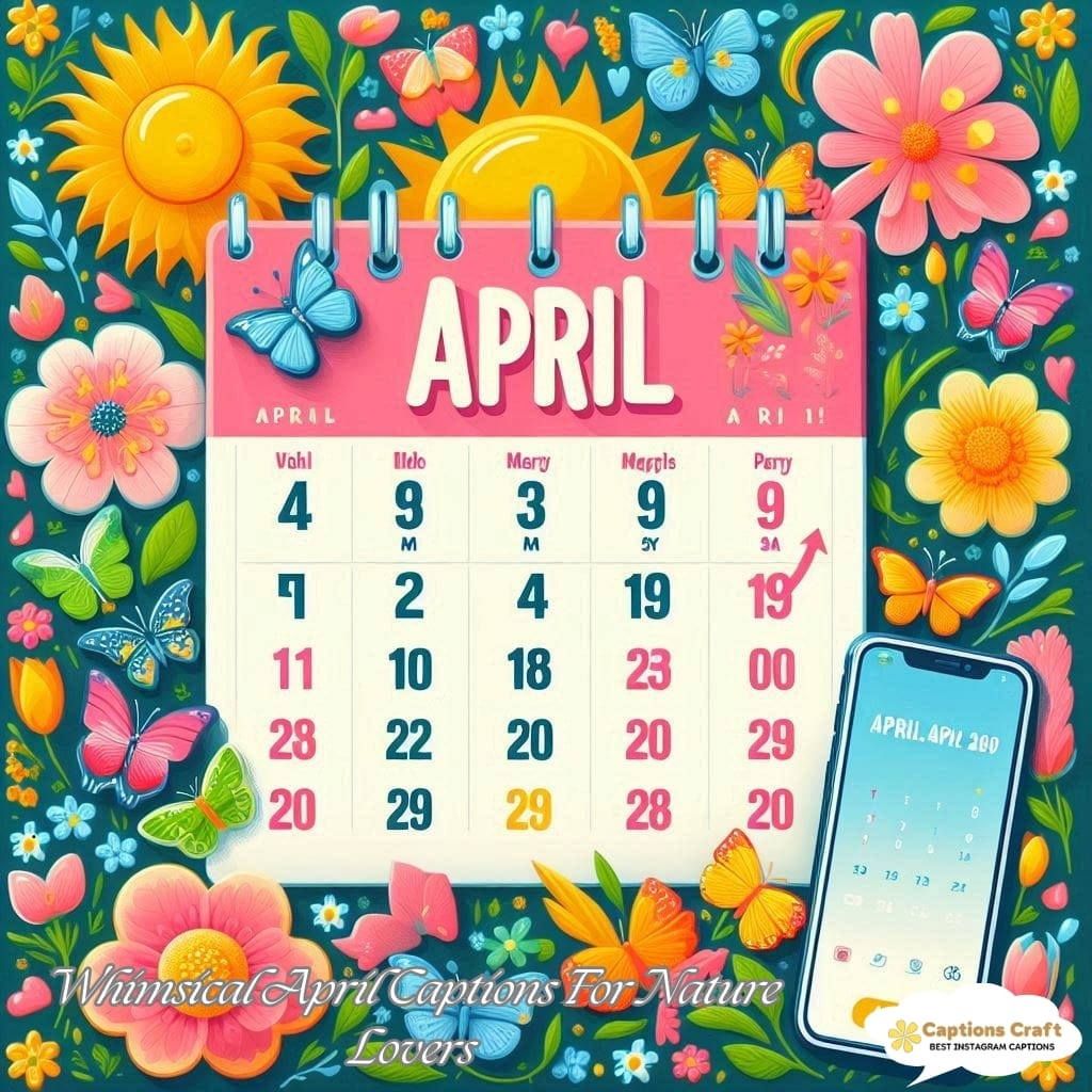 Whimsical April Captions For Nature Lovers