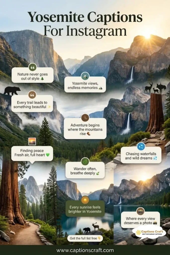 137+ Unforgettable Yosemite Captions For Instagram And Quotes To Inspire Adventure