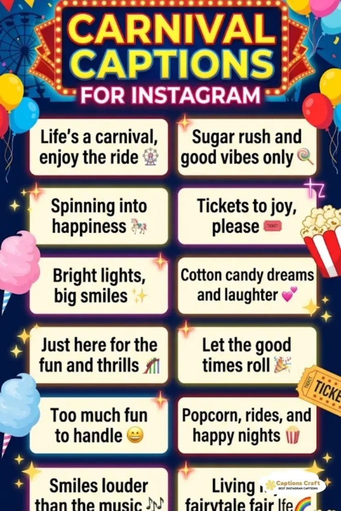 135+ Irresistible Carnival Captions For Instagram That Spark Joy and Quotes