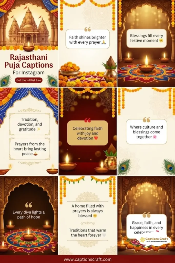 145+ Inspiring Rajasthani Puja Captions For Instagram and Quotes to Share Joy