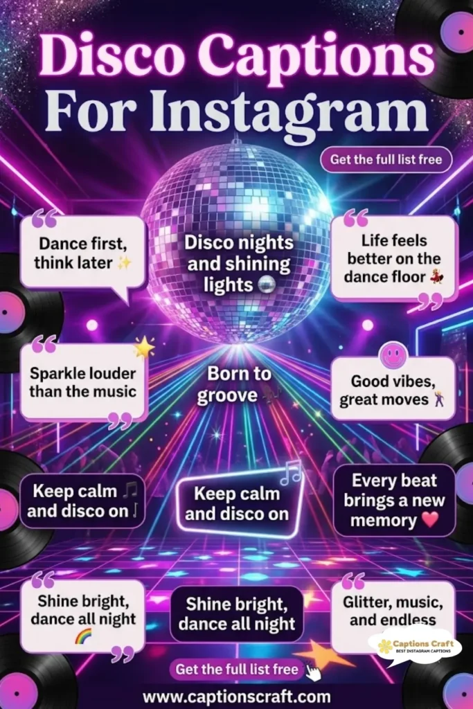 147+ Irresistible Disco Captions For Instagram and Quotes That Spark Joy