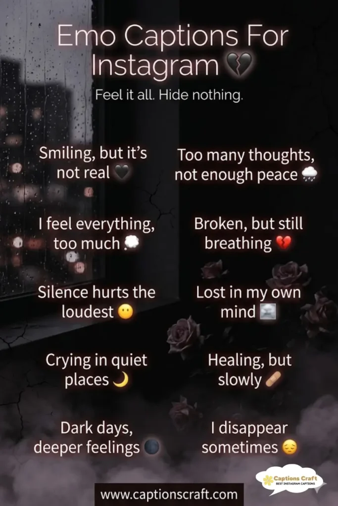 139+ Essential Emo Captions For Instagram That Speak Volumes and Inspire Feelings Quotes