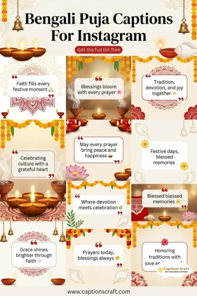 147+ Beautiful Bengali Puja Captions For Instagram Full Of Festive Feels