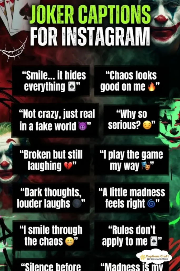 149+ Unforgettable Joker Captions For Instagram and Quotes That Ignite Curiosity