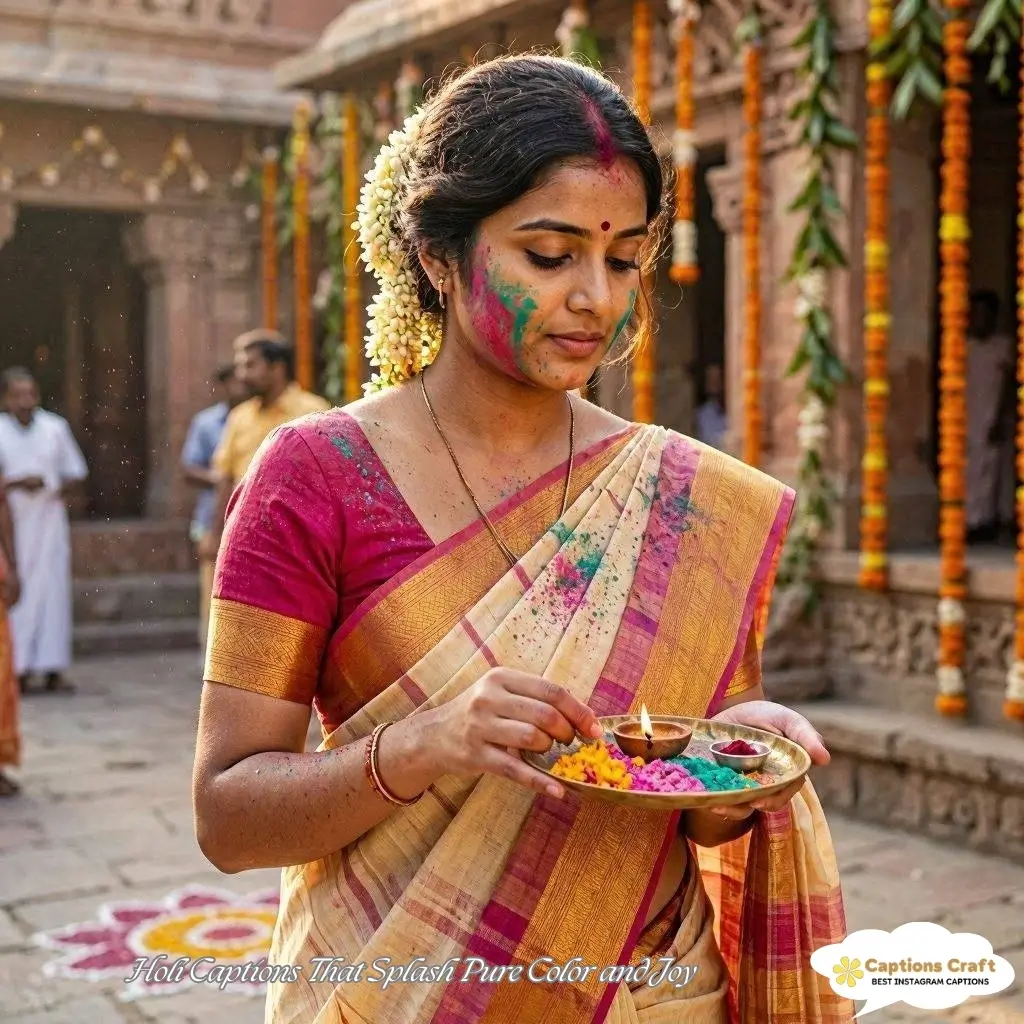 125+ Creative Holi Puja Captions For Instagram to Celebrate Colorful Moments