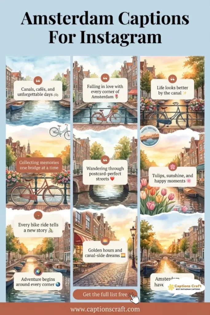 137+ Unforgettable Amsterdam Captions For Instagram and Quotes You Need Now