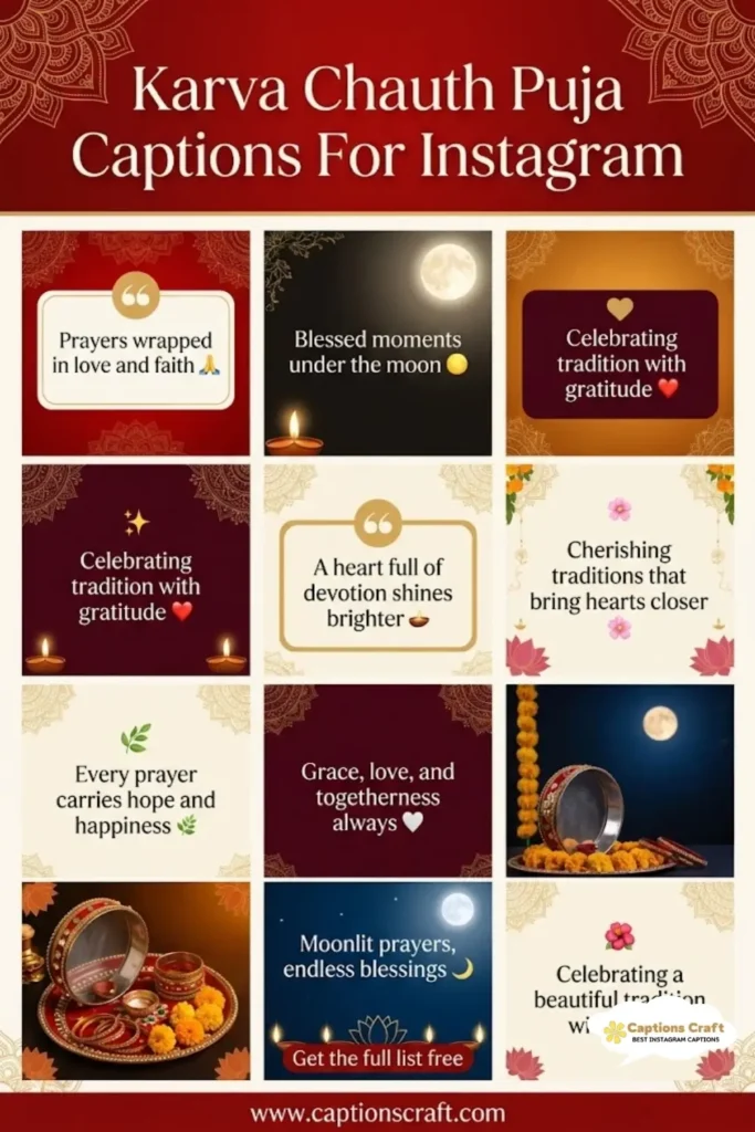 137+ Magical Karva Chauth Puja Captions For Instagram to Celebrate Love