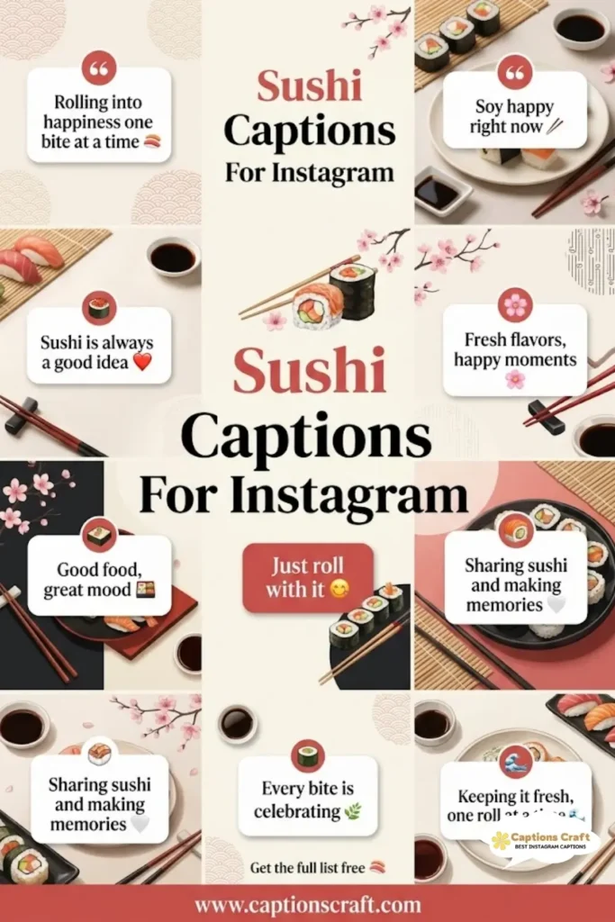127+ Irresistible Sushi Captions For Instagram That Will Make Your Followers Crave More Quotes