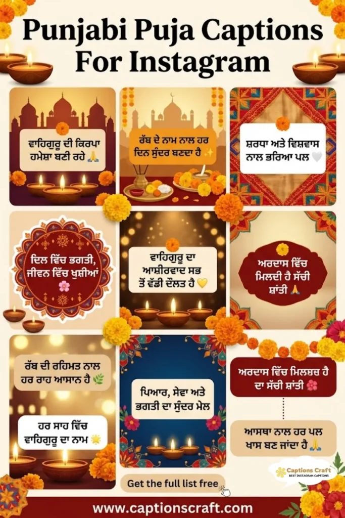 123+ Magical Punjabi Puja Captions For Instagram and Heartwarming Quotes