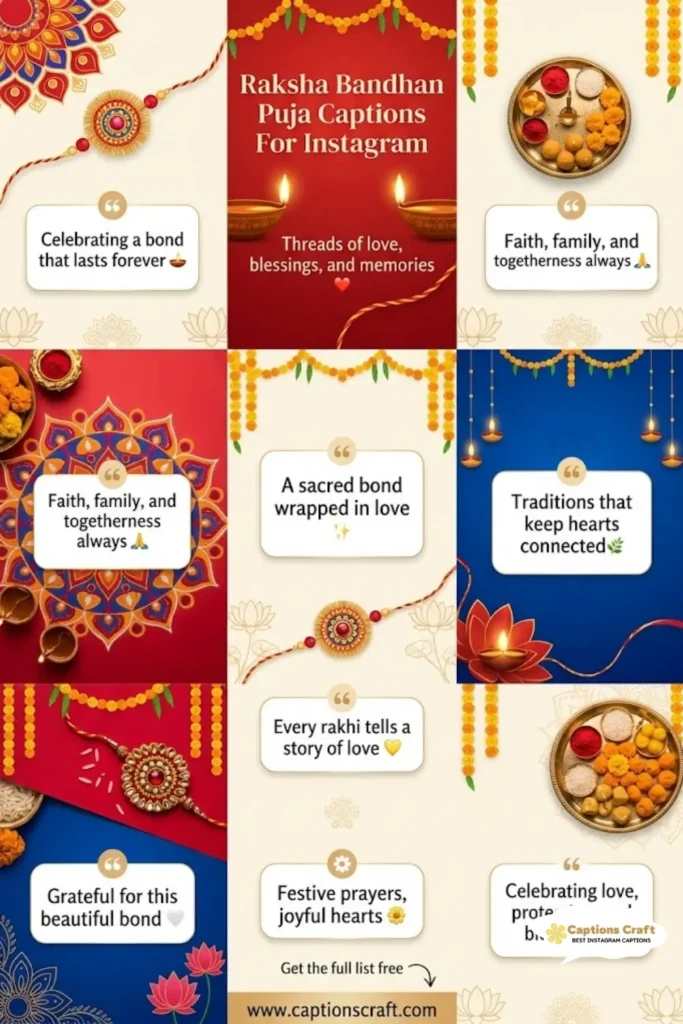 135+ Magical Raksha Bandhan Puja Captions For Instagram and Heartwarming Quotes