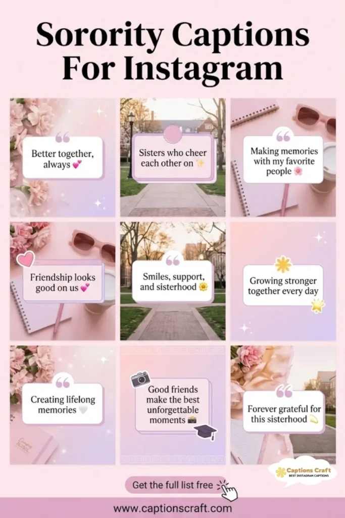 123+ Unforgettable Sorority Captions For Instagram That Spark Connection and Fun Quotes