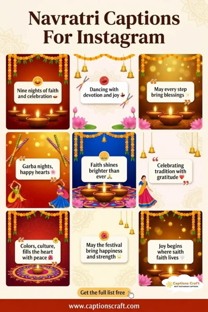139+ Creative Navratri Captions For Instagram and Inspiring Quotes to Celebrate