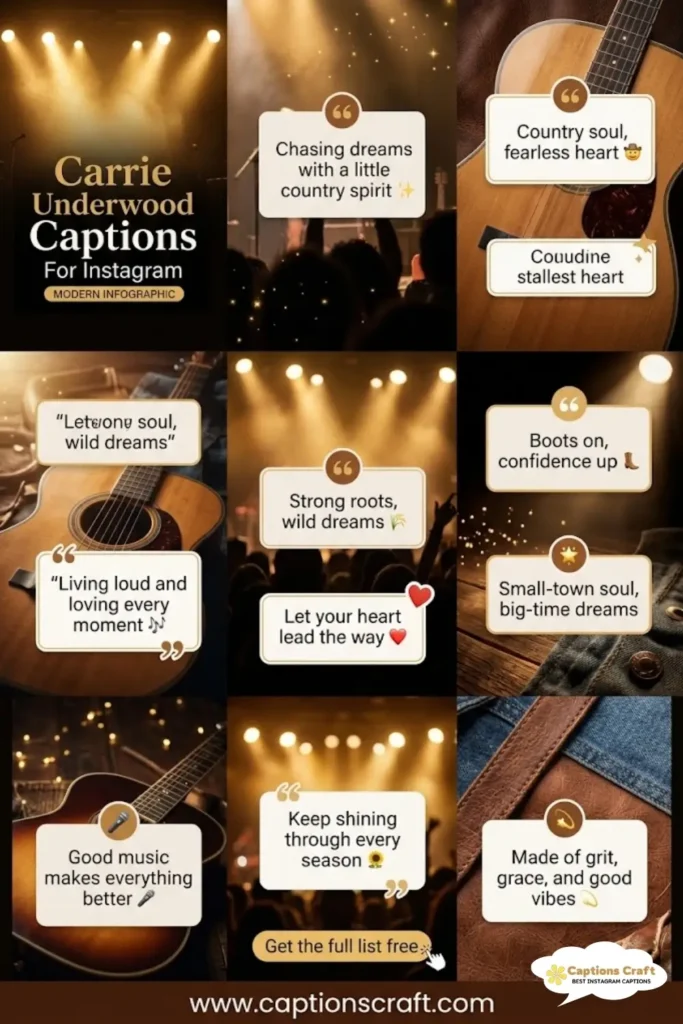 143+ Unforgettable Carrie Underwood Captions For Instagram And Quotes That Shine