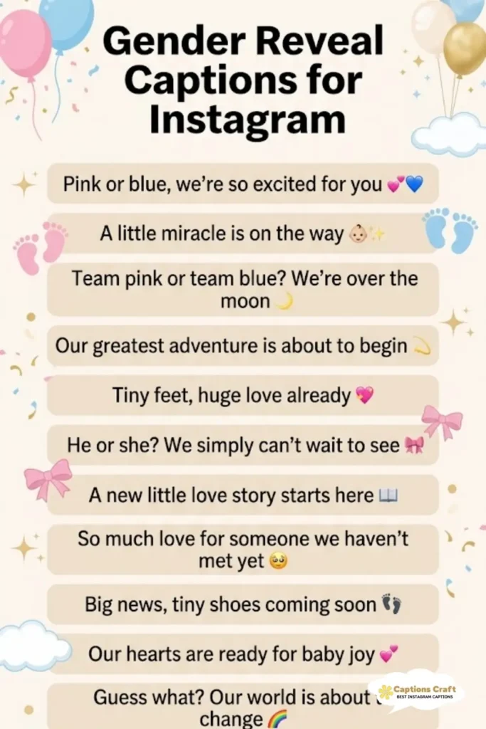 129+ Unforgettable Gender Reveal Captions For Instagram and Quotes You Need Now