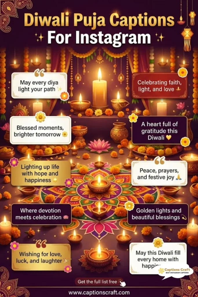 125+ Traditional Diwali Puja Captions For Instagram And Quotes Moments