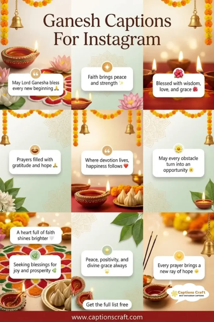 123+ Inspiring Ganesh Captions For Instagram to Celebrate Blessings and Joy