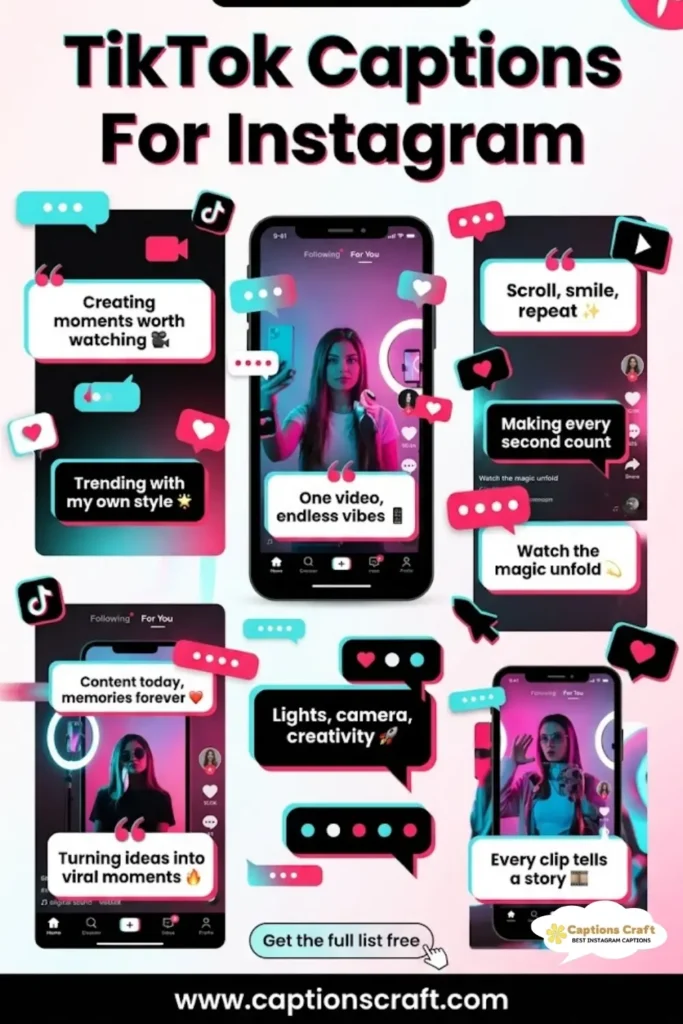 123+ Essential Tiktok Captions For Instagram That Will Boost Your Engagement and Likes