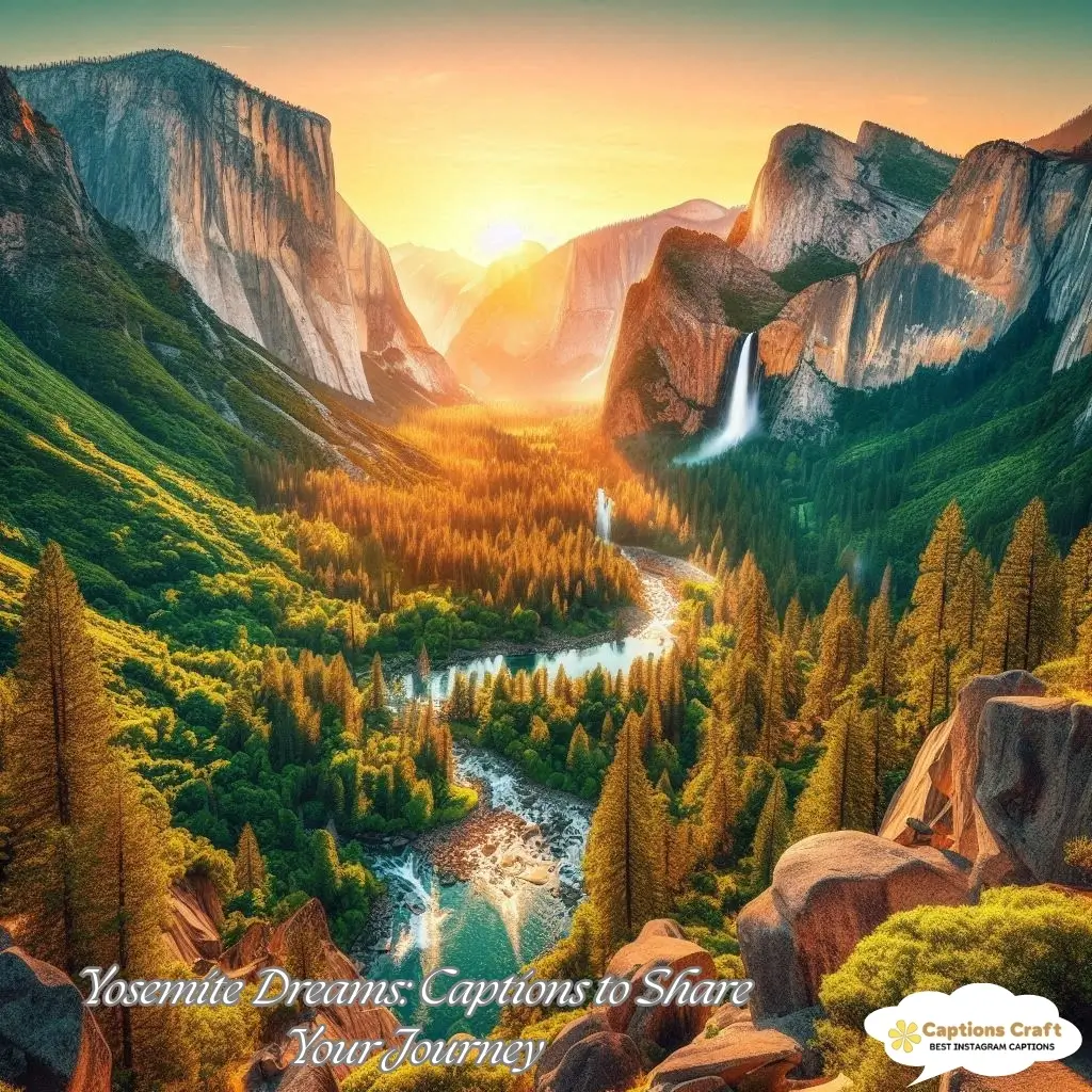 Yosemite Dreams Captions to Share Your Journey
