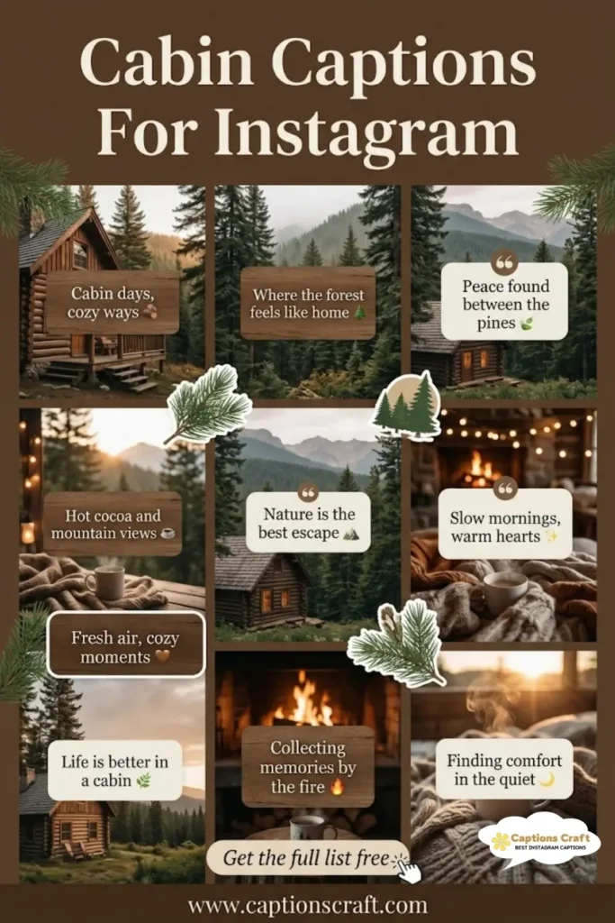 127+ Essential Cabin Captions For Instagram and Quotes to Inspire Adventure