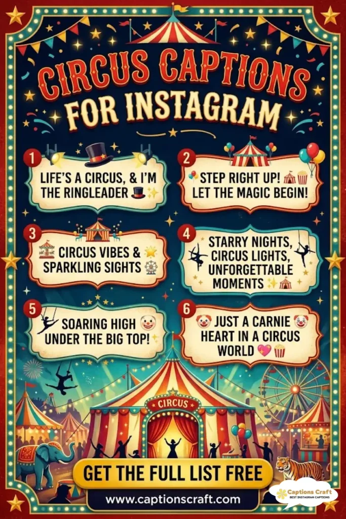 137+ Circus Captions For Instagram That Bring the Fun